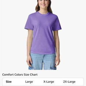 Comfort Colors Purple Unisex T-Shirt Short Sleeve Shirt